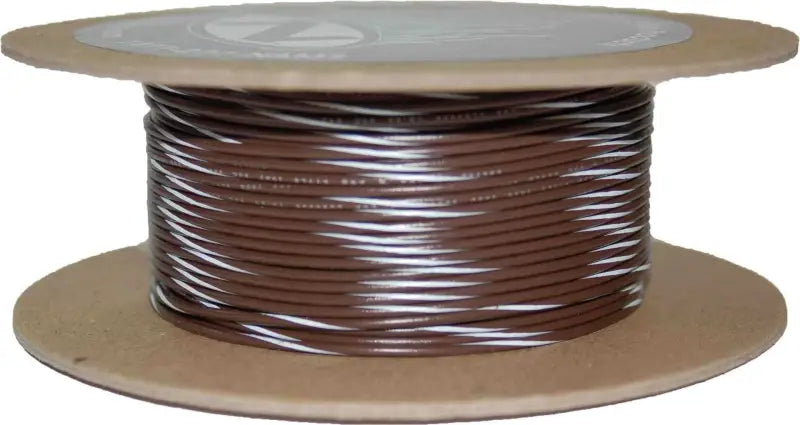 #18 Gauge Brown/White Stripe 100' Spool Of Primary Wire wps-850-08939