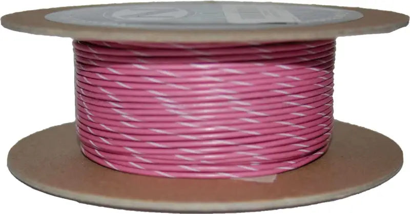 #18 Gauge Pink/White Stripe 100' Spool Of Primary Wire wps-850-08937