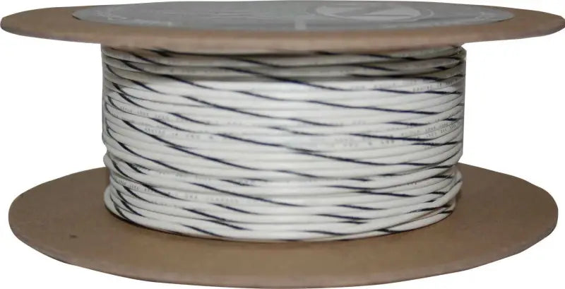 #18 Gauge White/Black Stripe 100' Spool Of Primary Wire wps-850-08955