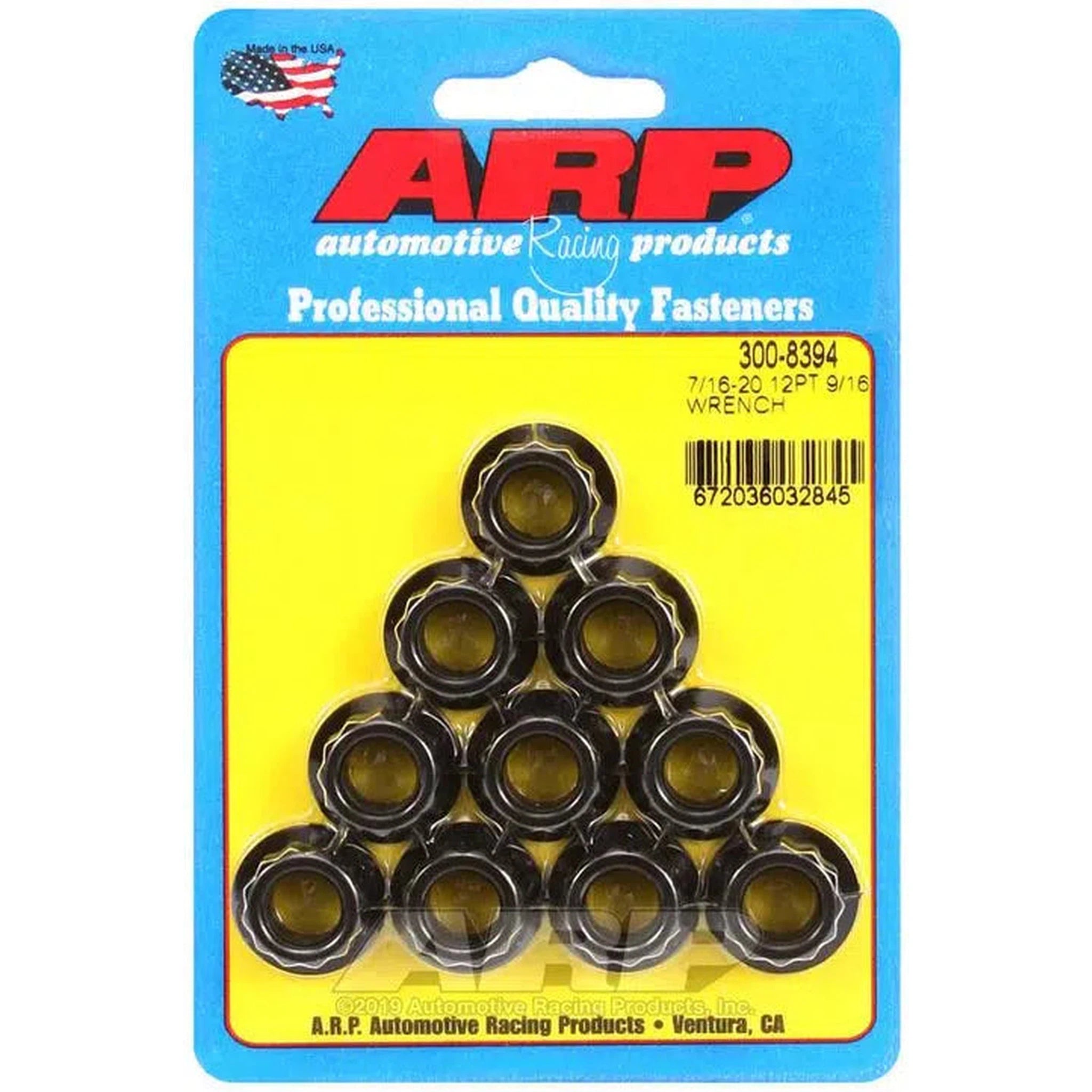 ARP 7/16inch-20 9/16inch Socket 12point 10 Nuts Kit | 300-8394