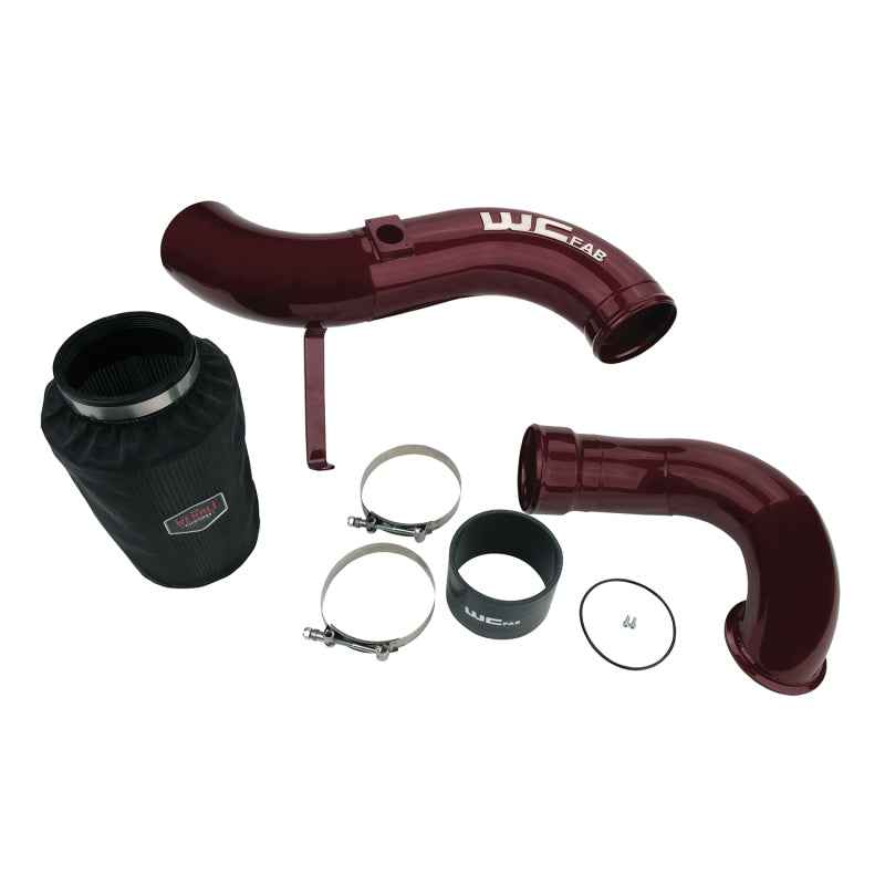 Wehrli 06-07 Chevrolet 6.6L LBZ Duramax 4in Intake Kit Stage 2 - WCFab Red WCF100638-RED