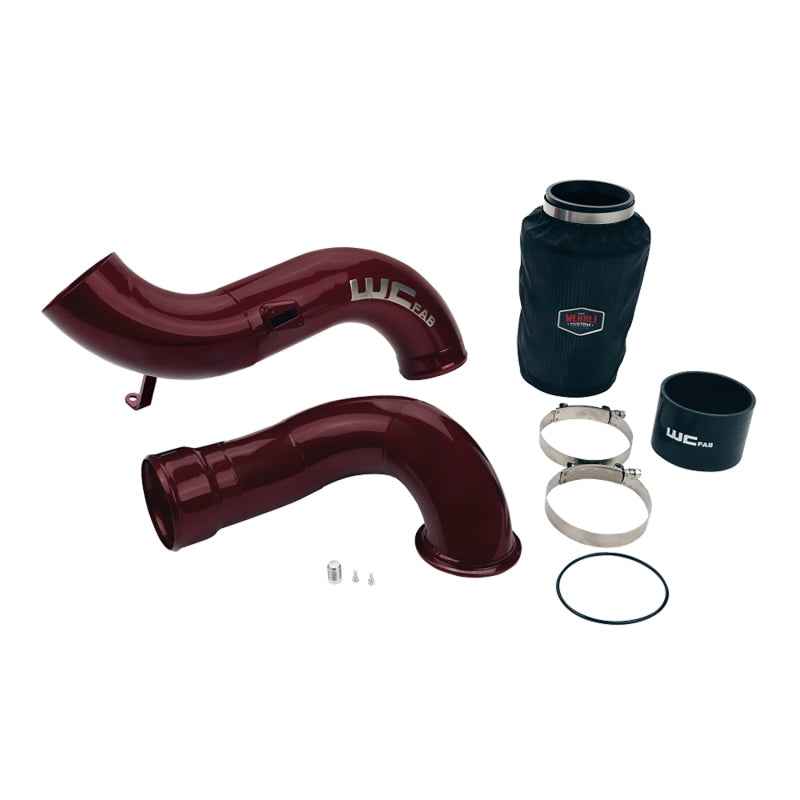 Wehrli 07.5-10 Chevrolet 6.6L LMM 4in Intake Kit Stage 2 - WCFab Red WCF100639-RED