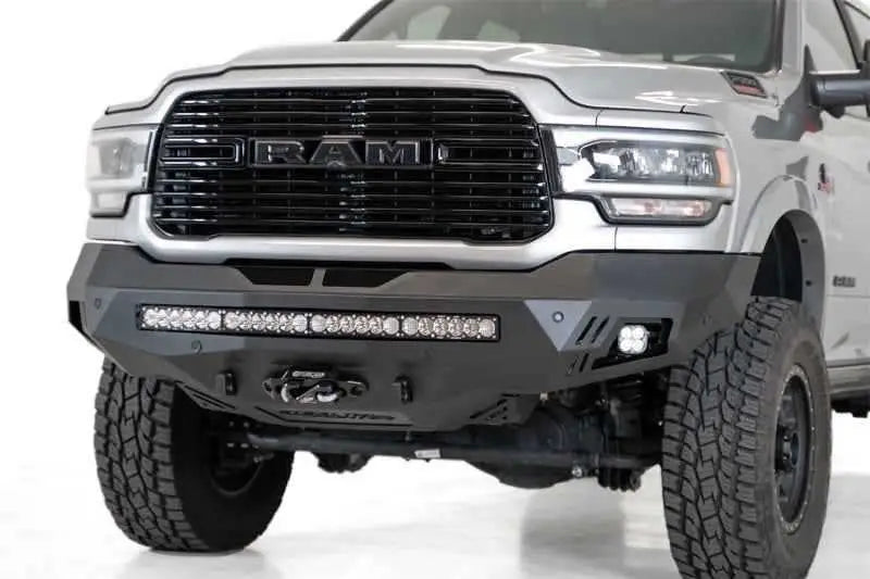 Addictive Desert Designs 19-20 RAM 2500/3500 Hammer Black Stealth Fighter Front Bumper f561423030103