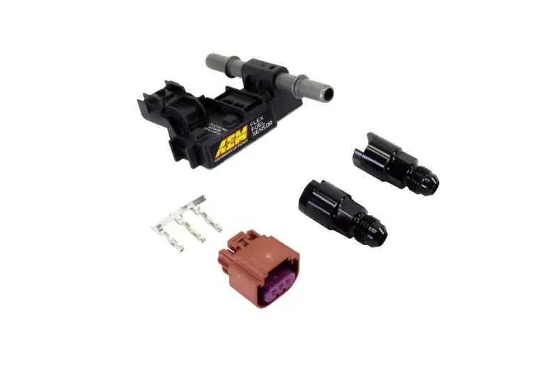 AEM Ethanol Content Flex Fuel Sensor w/ -6AN fittings Kit 30-2201