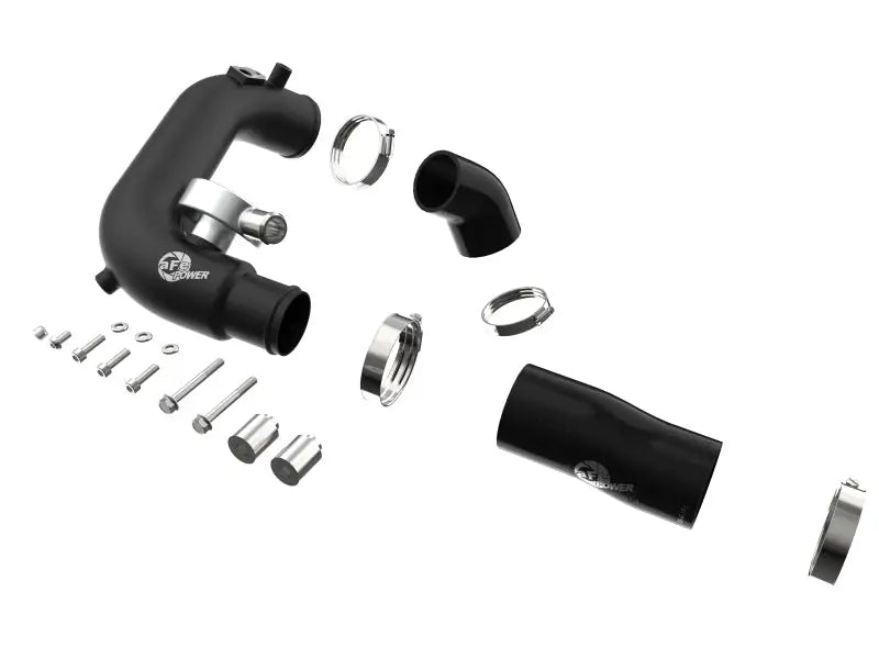 aFe BladeRunner 2 1/2in Intercooler Hot Side Charge Pipe 18-21 Jeep Wrangler JL L4-2.0L (t) - Black afe46-20468-b