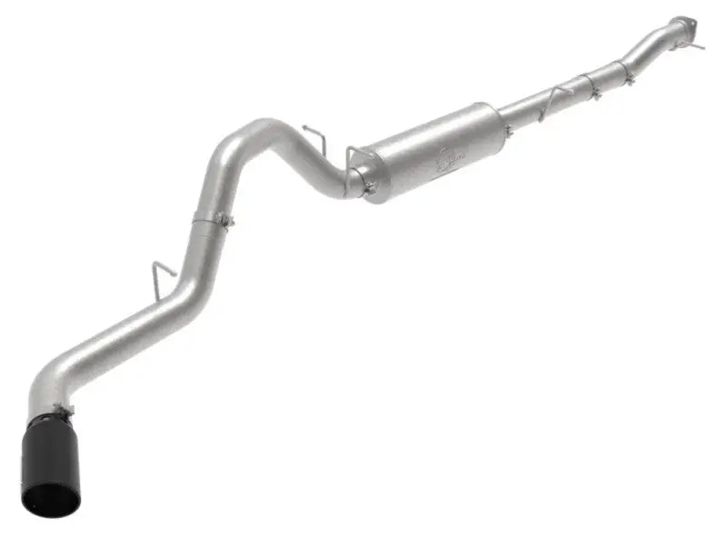aFe Large Bore-HD 3in 409SS DPF-Back Exhaust System w/ Polished Tip RAM 1500 20-21 V6-3.0 afe49-42080-p