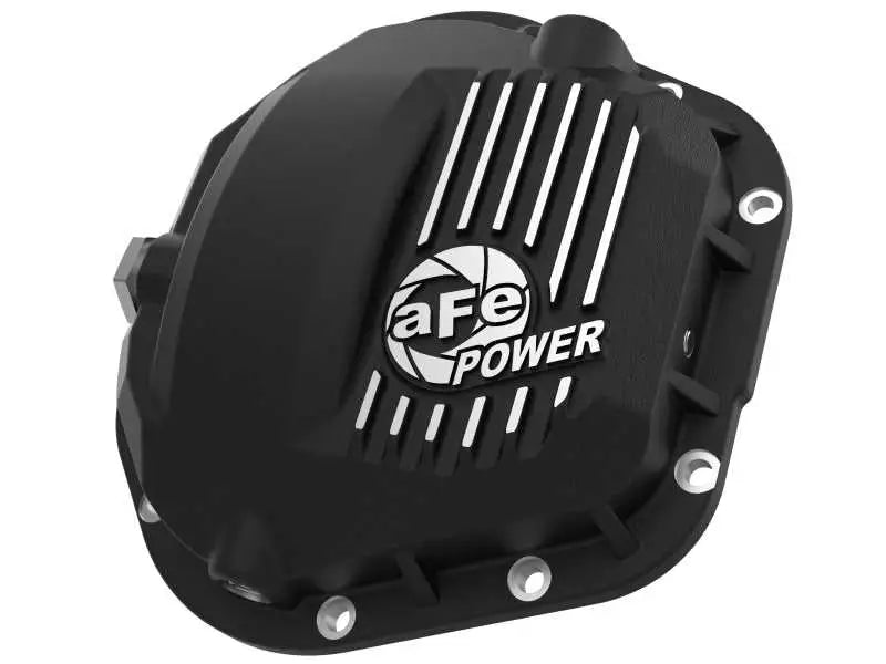 aFe Pro Series Dana 60 Front Differential Cover Black w/ Machined Fins 17-20 Ford Trucks (Dana 60) 46-71100b