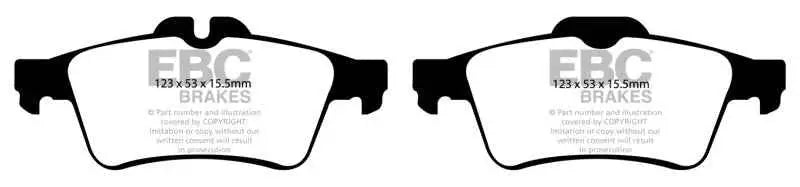 EBC 08-10 Chevrolet Cobalt 2.0L Turbo (Ss) Bluestuff Rear Brake Pads dp51749ndx