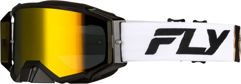Zone Pro Goggle White/Blk/Gold W/ Gold Mirror/Smoke Lens 37-5189