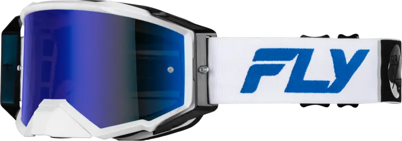 Zone Pro Goggle White/Blue W/ Dark Blue Mirror/Smoke Lens 37-5188